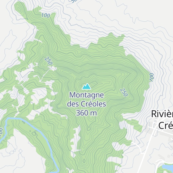 Map of Montagne des Créoles