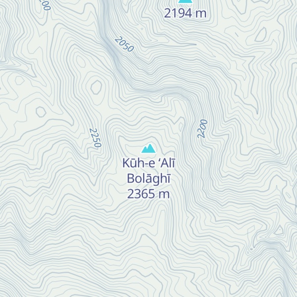 Map of Kūh-e ‘Alī Bolāghī
