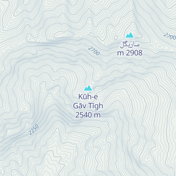 Map of Kūh-e Gāv Tīgh