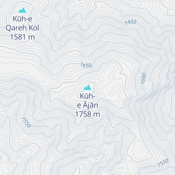 Map of Kūh-e Ājān