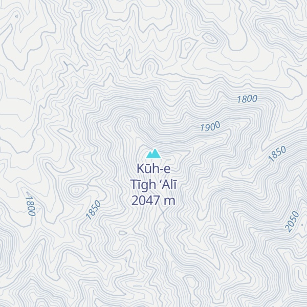 Map of Kūh-e Tīgh ‘Alī
