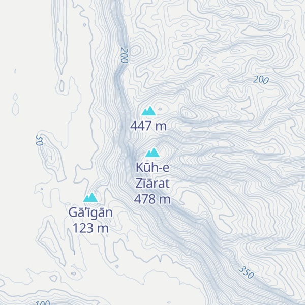 Map of Kūh-e Zīārat