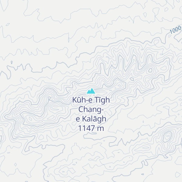 Map of Kūh-e Tīgh Chang-e Kalāgh