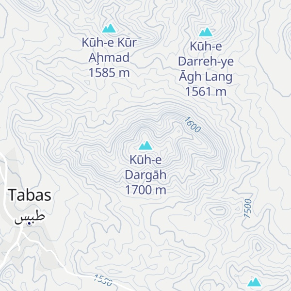 Map of Kūh-e Dargāh