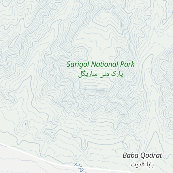 Map of Kūh-e Takht-e Bābā Qodrat