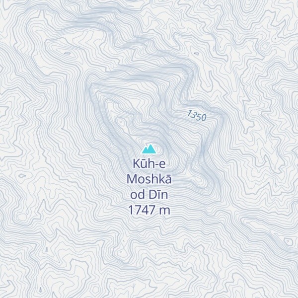 Map of Kūh-e Moshkā od Dīn