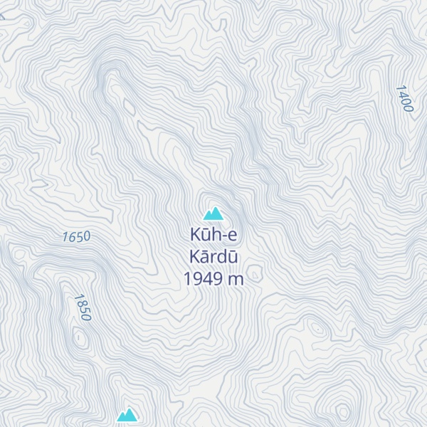 Map of Kūh-e Kārdū