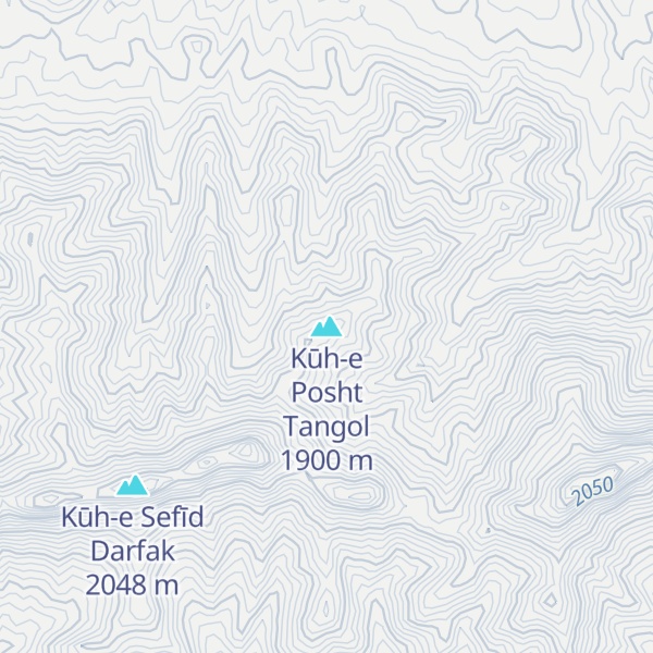 Map of Kūh-e Posht Tangol