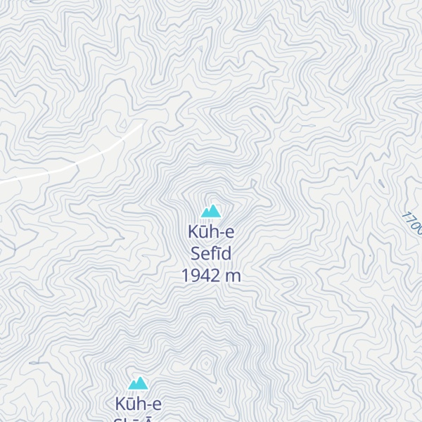 Map of Kūh-e Sefīd