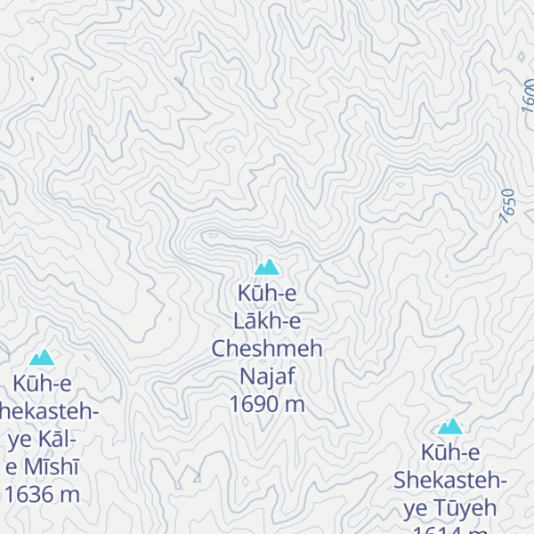 Map of Kūh-e Lākh-e Cheshmeh Najaf