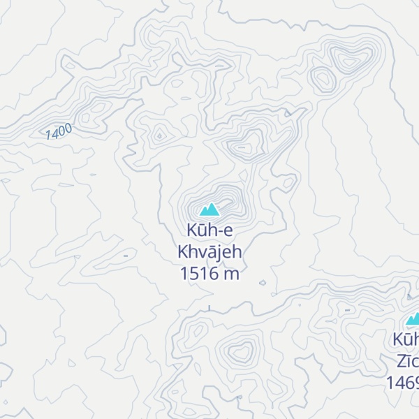 Map of Kūh-e Khvājeh