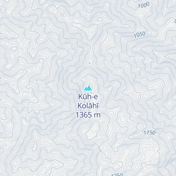 Map of Kūh-e Kolāhī
