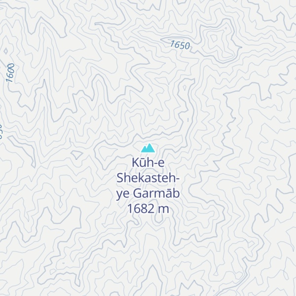 Map of Kūh-e Shekasteh-ye Garmāb