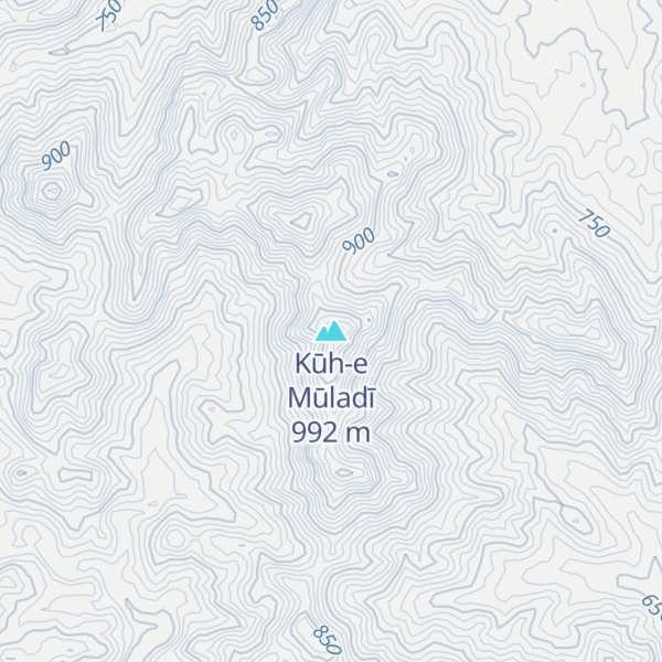 Map of Kūh-e Mūladī