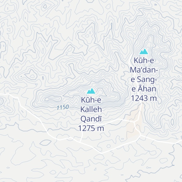 Map of Kūh-e Kalleh Qandī