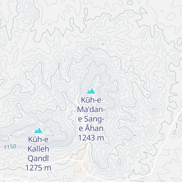 Map of Kūh-e Ma‘dan-e Sang-e Āhan