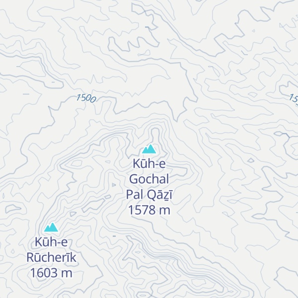 Map of Kūh-e Gochal Pal Qāẕī