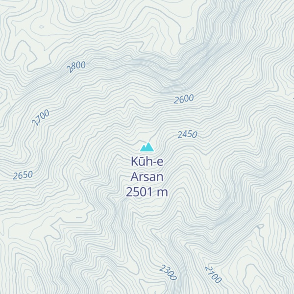 Map of Kūh-e Arsan