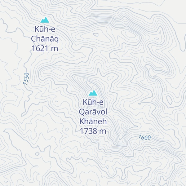 Map of Kūh-e Qarāvol Khāneh
