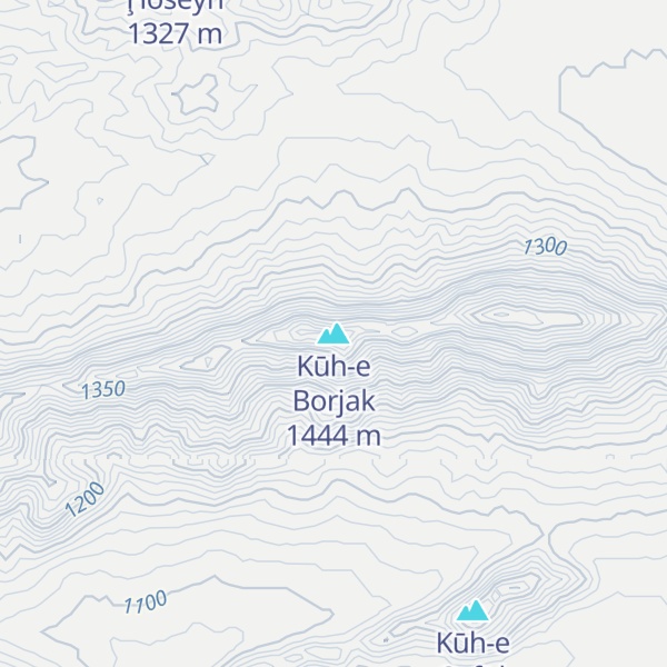 Map of Kūh-e Borjak