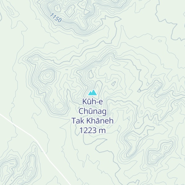 Map of Kūh-e Chūnag Tak Khāneh