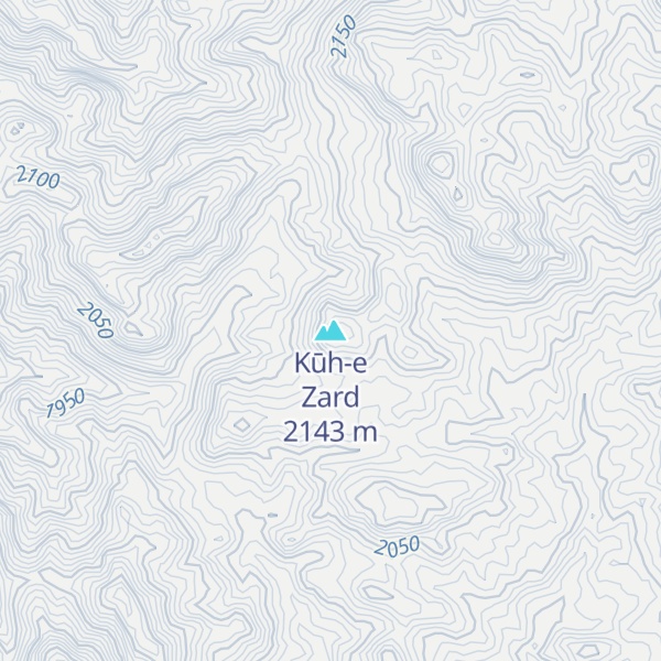 Map of Kūh-e Zard