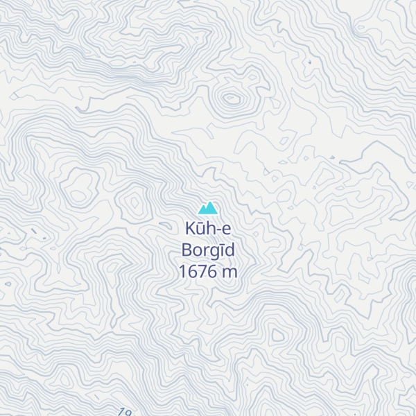 Map of Kūh-e Borgīd