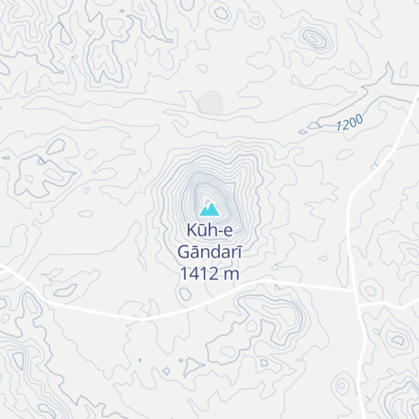 Map of Kūh-e Gāndarī