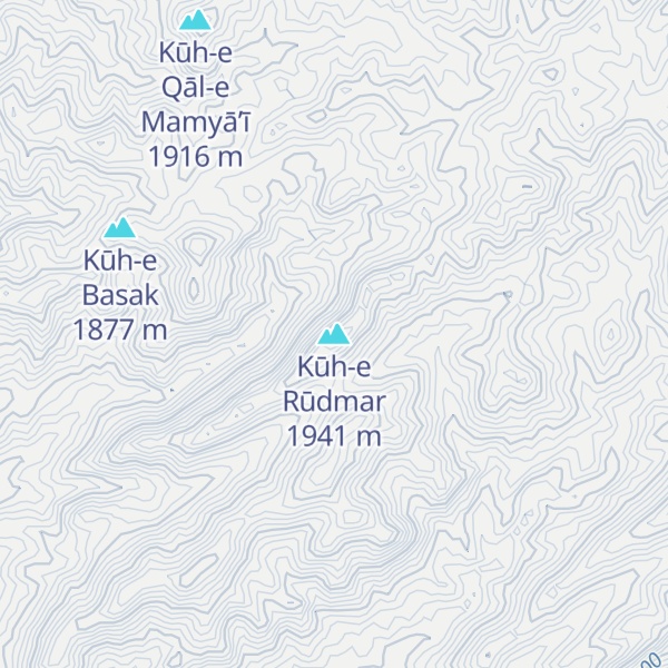 Map of Kūh-e Rūdmar
