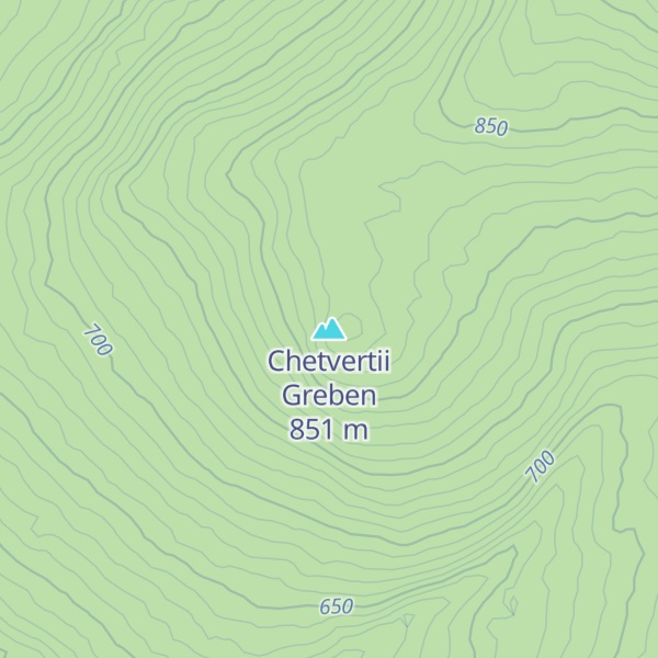 Map of Chetvertii Greben