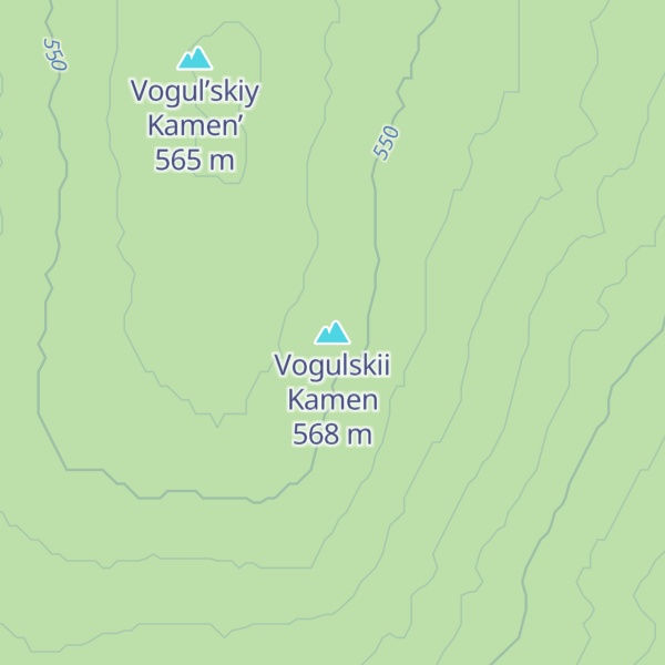 Map of Vogulskii Kamen