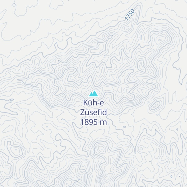 Map of Kūh-e Zūsefīd