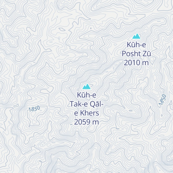 Map of Kūh-e Tak-e Qāl-e Khers