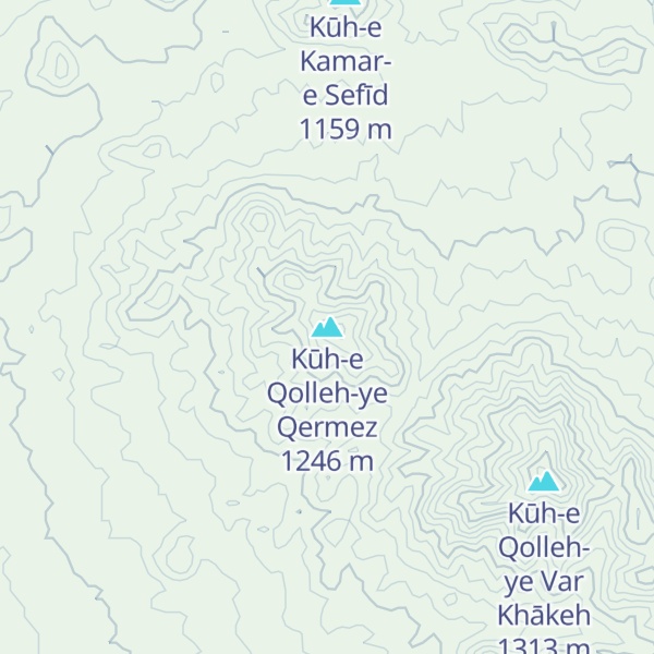 Map of Kūh-e Qolleh-ye Qermez