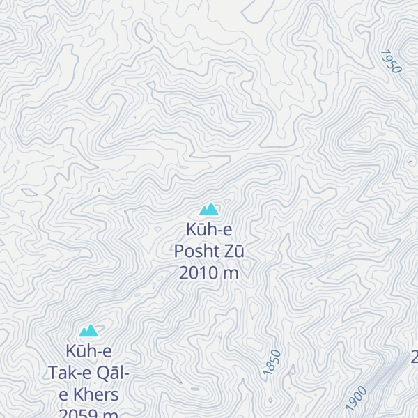 Map of Kūh-e Posht Zū