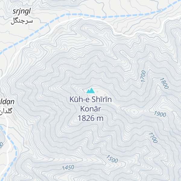 Map of Kūh-e Shīrīn Konār