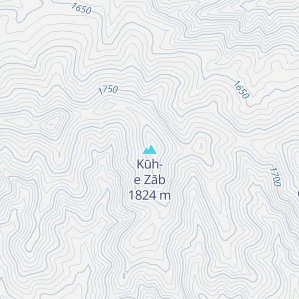 Map of Kūh-e Zāb