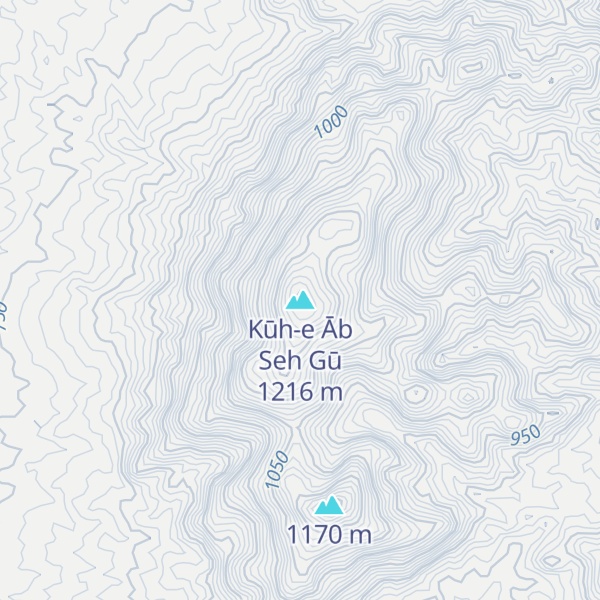Map of Kūh-e Āb Seh Gū