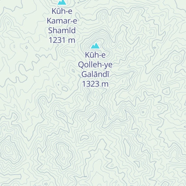 Map of Qolleh-ye Rūs·hā
