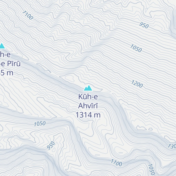 Map of Kūh-e Ahvīrī