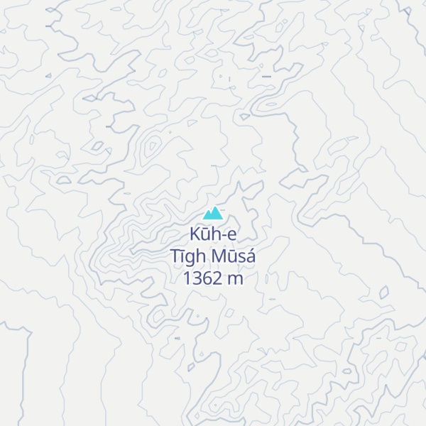 Map of Kūh-e Tīgh Mūsá