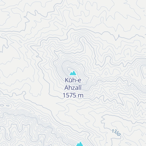 Map of Kūh-e Ahzalī