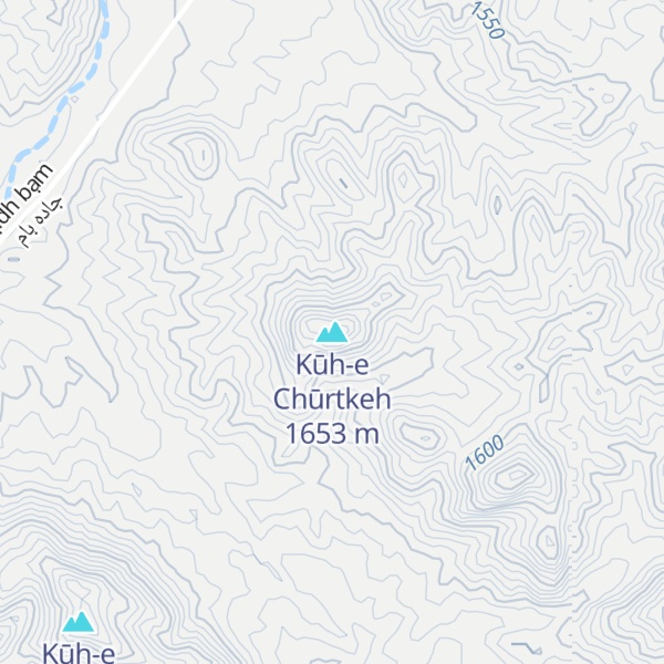 Map of Kūh-e Chūrtkeh