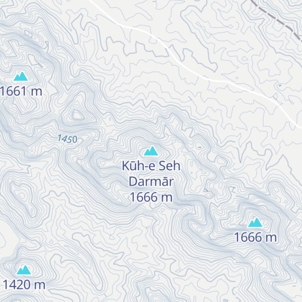 Map of Kūh-e Seh Darmār