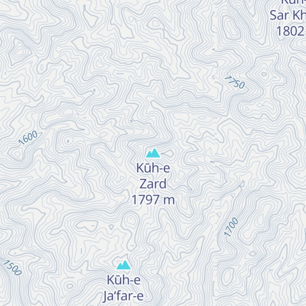 Map of Kūh-e Zard