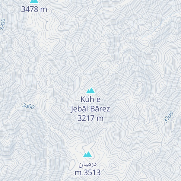 Map of Kūh-e Jebāl Bārez
