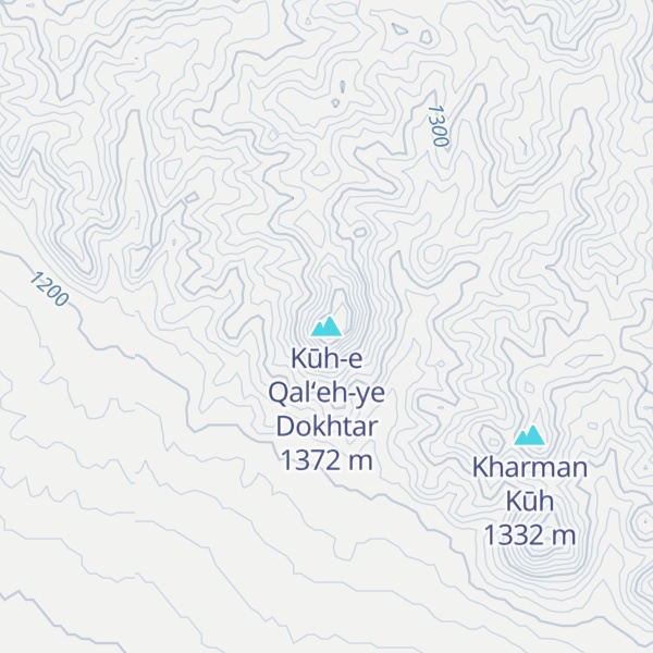 Map of Kūh-e Qal‘eh-ye Dokhtar