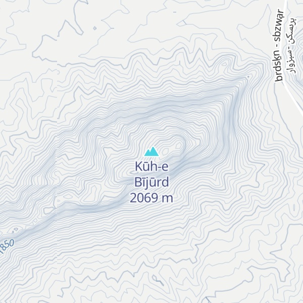 Map of Kūh-e Bījūrd