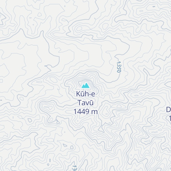 Map of Kūh-e Tavū