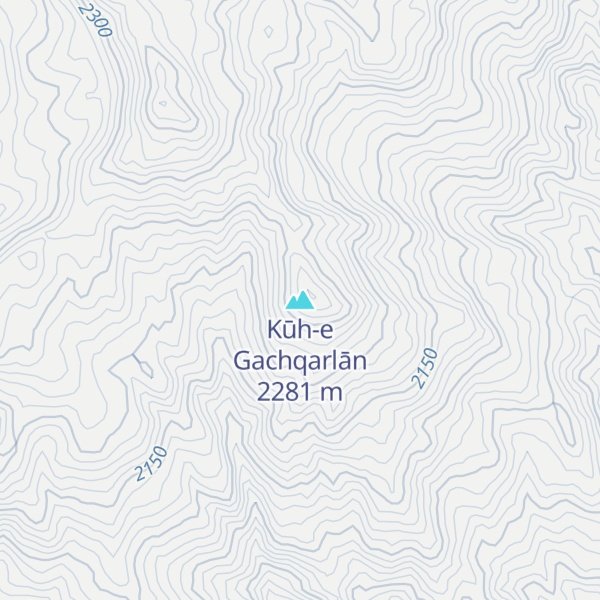 Map of Kūh-e Gachqarlān